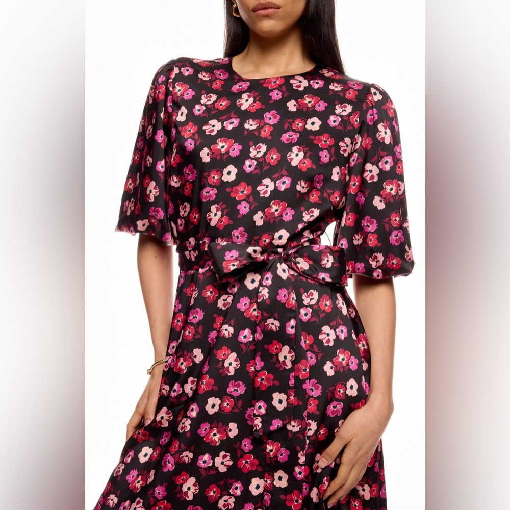 Kate Spade New York Fall Poppies midi Matinee Dress Spring Size 14 Wedding guest